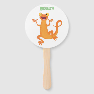 Éventail Joli triton orangé joyeux