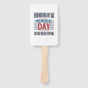 Éventail Jour du Souvenir Papa Tribut Patriotique