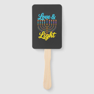 Éventail Joyeuse célébration des lumières de la menorah de