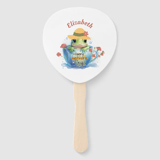 Éventail Joyeuse fête des Mères Grenouille et Chapeau dans