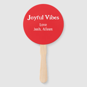 Éventail Joyeuses Vibes rouge Noël vacances amour famille s