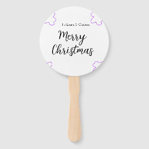 Éventail Joyeux Noël ajouter le nom texte personnalisé cade