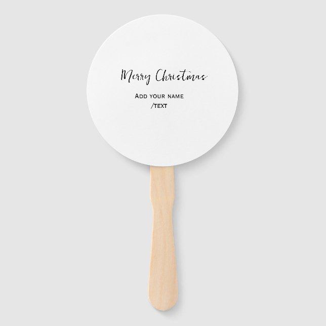 Éventail Joyeux Noël ajouter texte moderne simple (Devant)