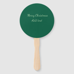 Éventail Joyeux Noël vert fond simple solo férié
