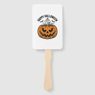 Éventail Joyeux visage de citrouille d'Halloween Création v
