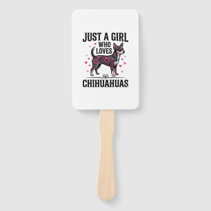 Éventail Juste Une Fille Qui Aime Les Chihuahuas Design De