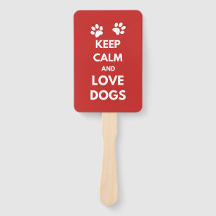 Éventail Keep calm and love dogs