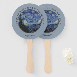 Éventail La collection d'objets de la soirée étoilée de van