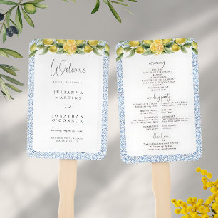 Éventail La Dolce Vita - Programme de Mariage Méditerranéen