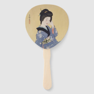 Éventail La jeune fille de Hirano Hakuho