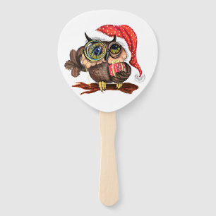 Éventail La main de Christma Fan Baby Owl with Venin