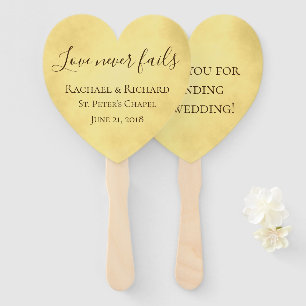 Éventail L'amour d'or n'échoue jamais Mariage