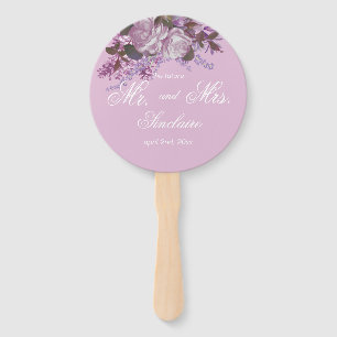 Éventail Lavender M. et Mme Mariage photo