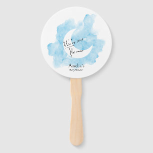 Éventail Laver l'aquarelle sur le Baby shower de la Lune