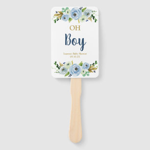 Éventail Le baby shower floral des garçons