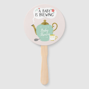 Éventail Le bébé brasse le baby shower lunatique de thé