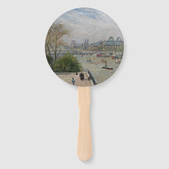 Éventail Le Louvre, Camille de printemps Pissarro (Devant)