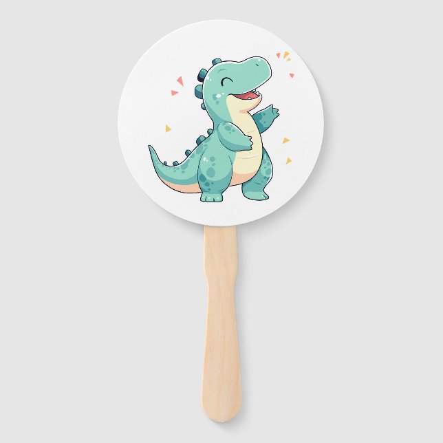 Éventail Les enfants Dino Mite ! Anniversaire de Cute Dinos (Devant)