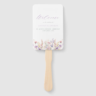 Éventail Lilac Programme de mariage Fleur sauvage