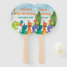 Little Dino 1st Birthday Set of Fans