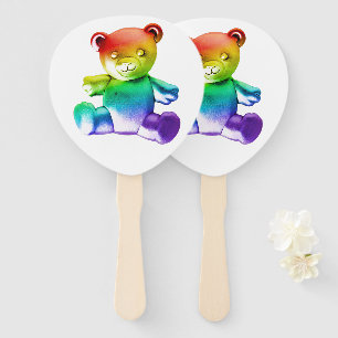 Éventail L'ours en peluche en métal brossé de SlipperyJoe à