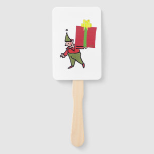 Éventail Lutin à la boîte rouge ventilateurs à main rectang