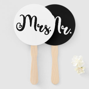 Éventail M. ou Mme Jeu minimal Mariage moderne