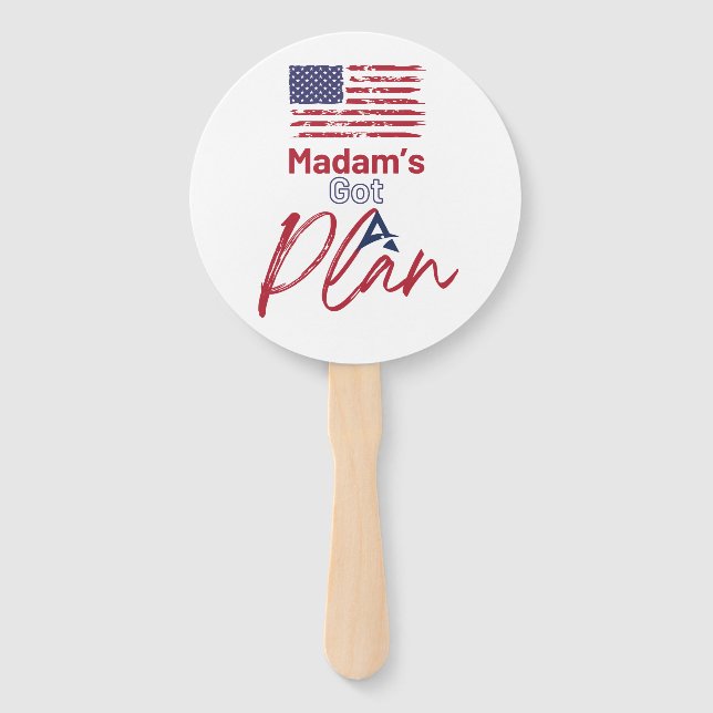 Éventail Madame a un plan Drapeau américain (Devant)