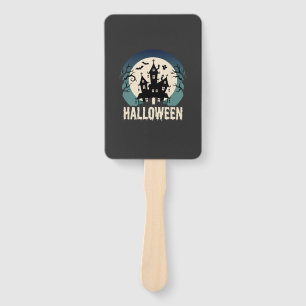 Éventail Maison Hantée de la Lune Vector Halloween
