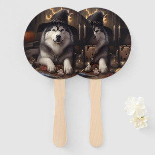 Éventail Malamute d'Alaska Citrouilles Halloween Épouvantab