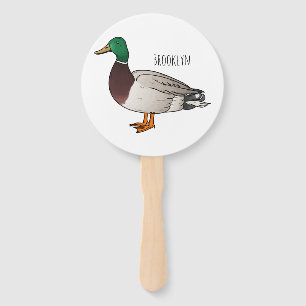 Éventail Mallard duck cartoon illustration