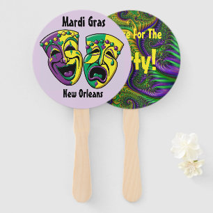 Éventail Mardi Gras Fan New Orleans Mardigras Party