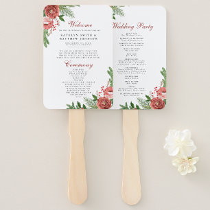 Éventail Mariage de feuillage de Pin Floral Terracotta