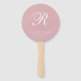 Éventail Mariage élégant de Rose roux rose