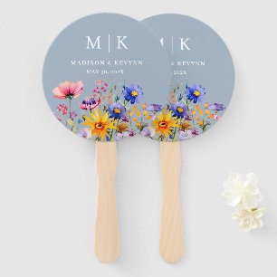 Éventail Mariage Fleur sauvage Elegant Boho