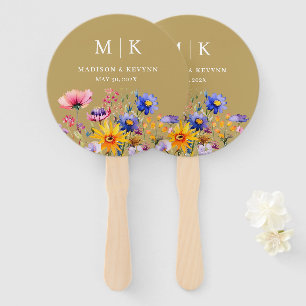 Éventail Mariage Fleur sauvage Elegant Boho