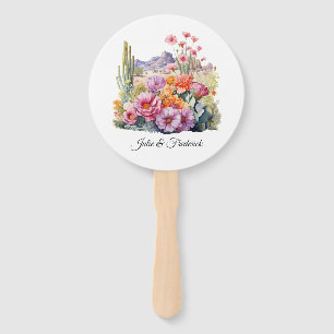 Éventail Mariage Floral aux Teintes du Désert