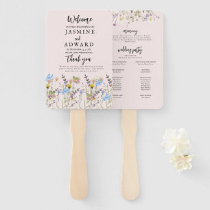 Éventail Mariage Floral Fleur de Champ Simple Moderne