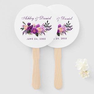 Éventail Mariage floral violet Ultra violet P