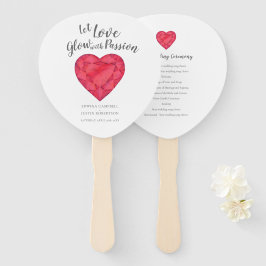 Éventail Mariage laisser l'amour briller avec passion aquar