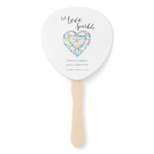 Mariage laisser l'amour scintiller losange aquarel