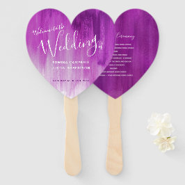 Éventail Mariage mauve mauve programme d'art moderne fans