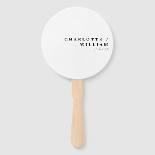 Éventail Mariage minimaliste de typographie moderne chic