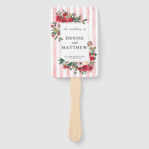 Éventail Mariage rose Nosegay