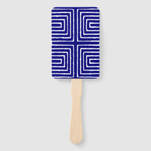Éventail Maze tribal Motif panafricain en tissu de boue
