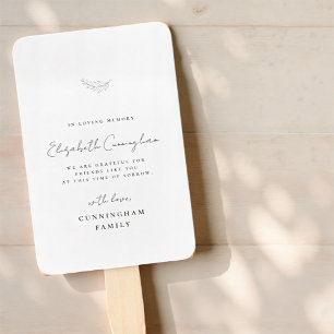 Éventail Mémorial en mémoire d'amour moderne simple élégant