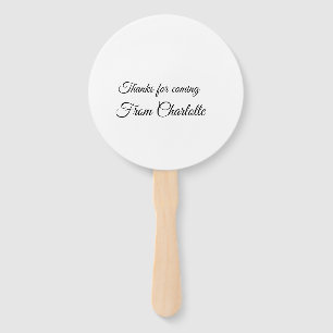 Éventail merci de venir ajouter un message texte