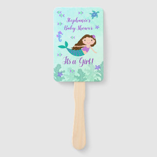 Éventail Mermaid C'Est Une Fille Baby shower Personnalisé