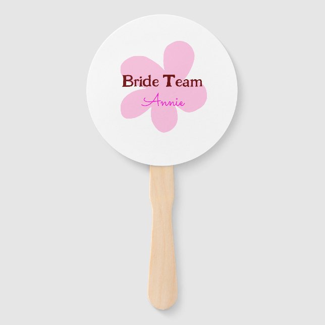 Éventail minimale add your name text bridesmaid gijd (Devant)