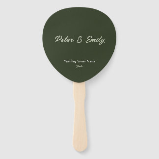 Éventail Minimalist Wedding Fan Keepsake